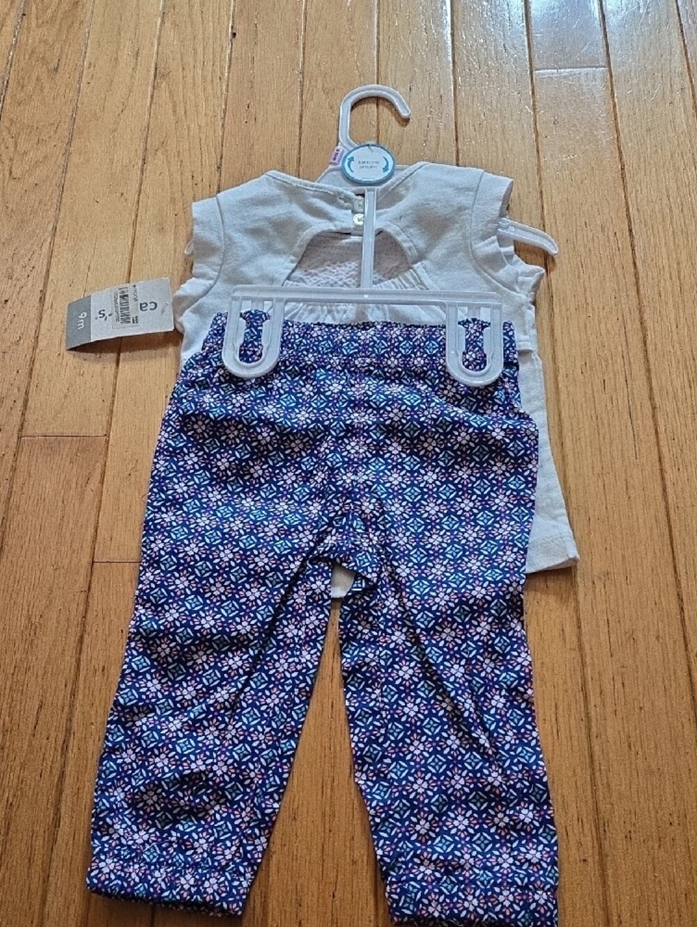Carter's Cream Tank and Navy Printed Pants Set - Picture 2 of 4